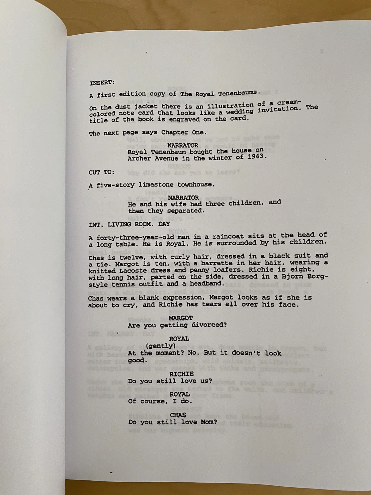 Luke Wilson — Luke Wilson "The Royal Tenenbaums" AUTOGRAPH Signed Full Script Screenplay ACOA, image 3