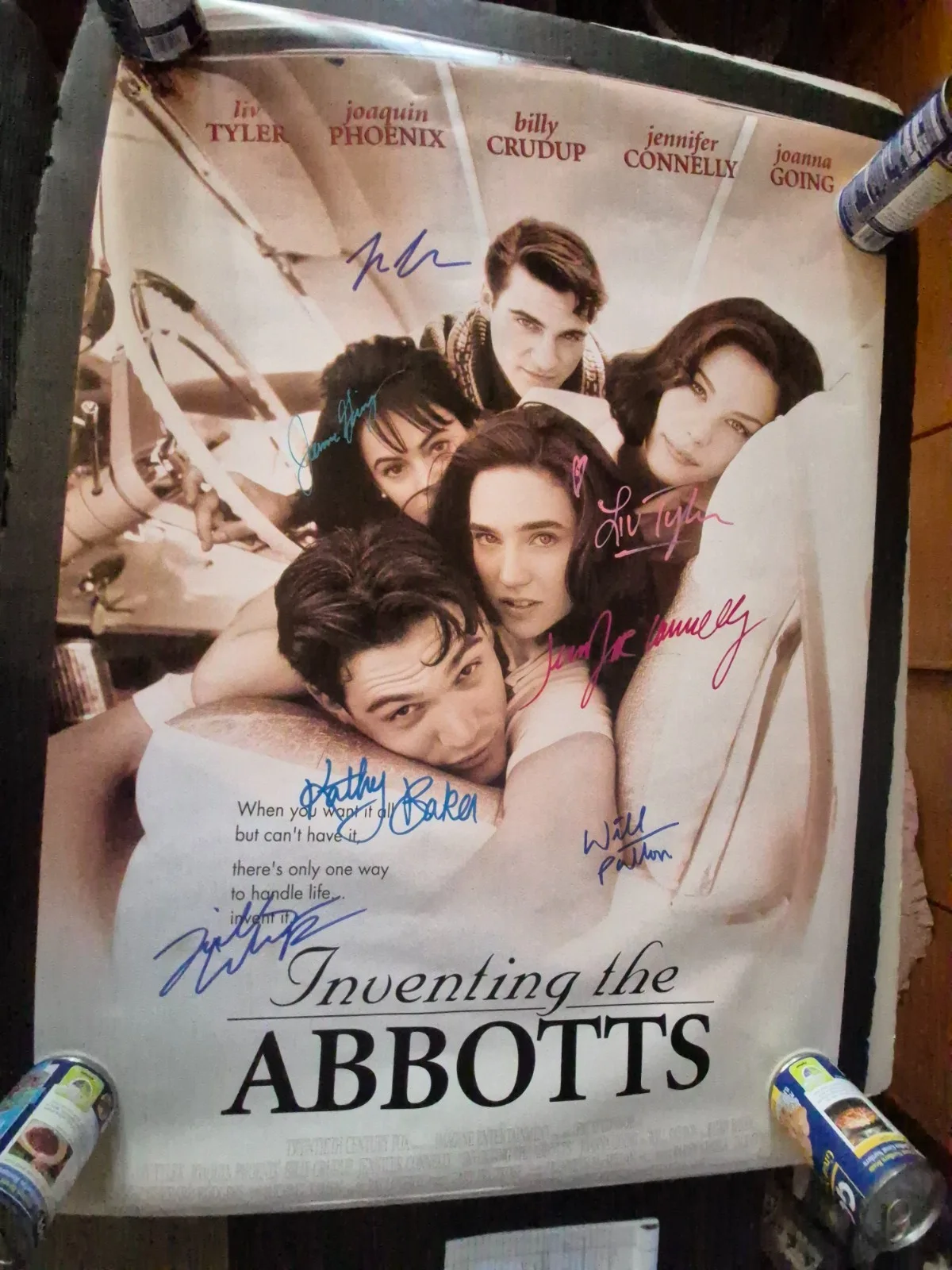 see below — INVENTING THE ABBOTTS-- CAST SIGNED MOVIE POSTER-w/COA ekim