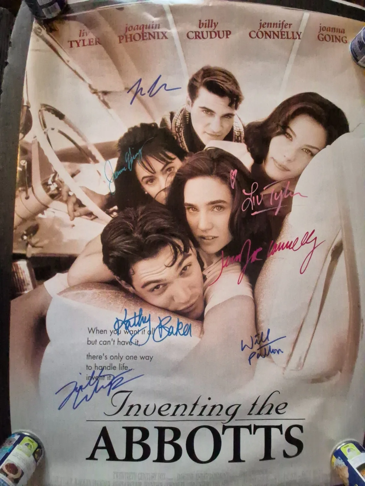 see below — INVENTING THE ABBOTTS-- CAST SIGNED MOVIE POSTER-w/COA ekim, image 5