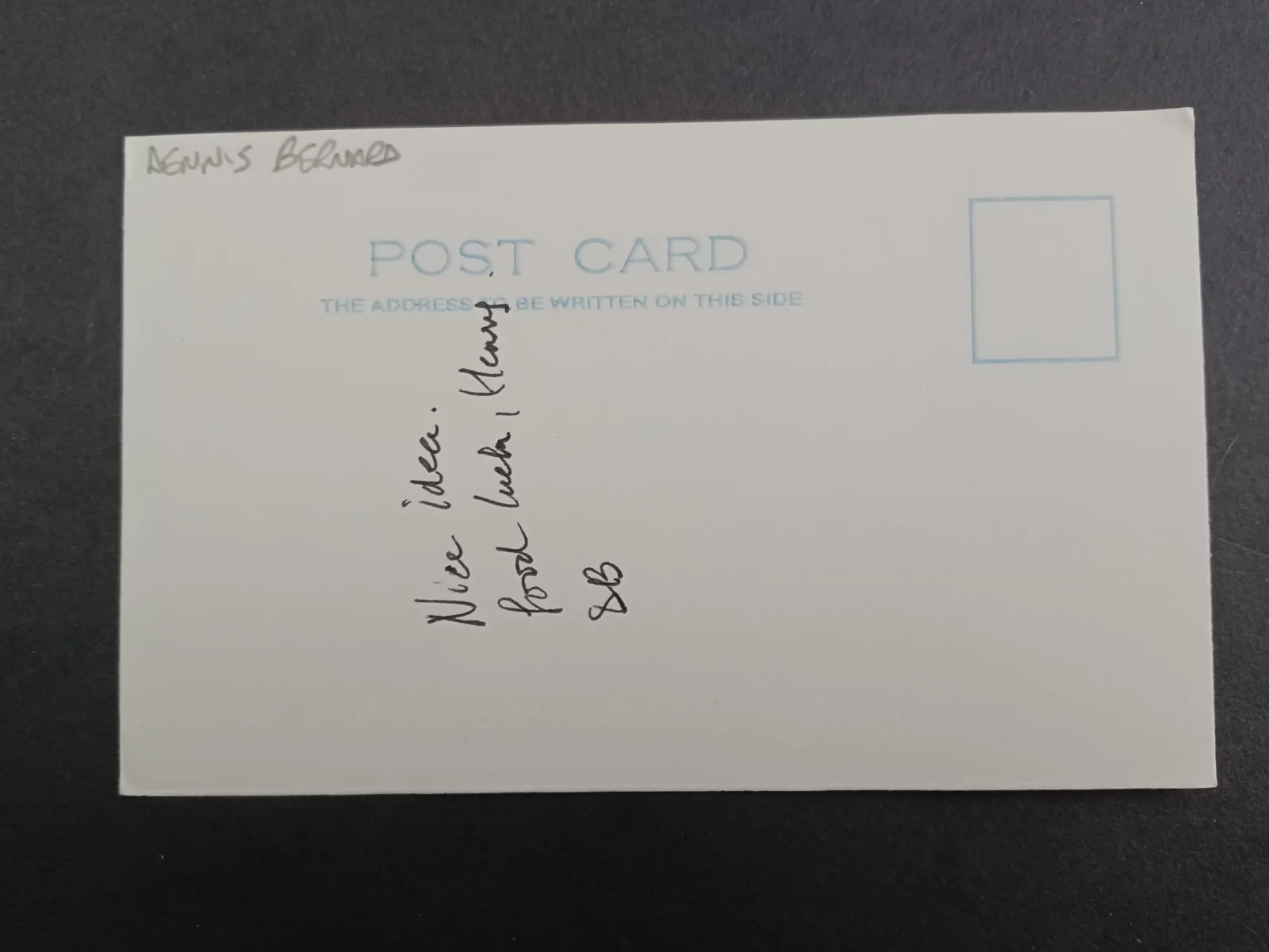Dennis Bernard Signed 3.5" x 5.5" Photo Postcard - Actor, image 2