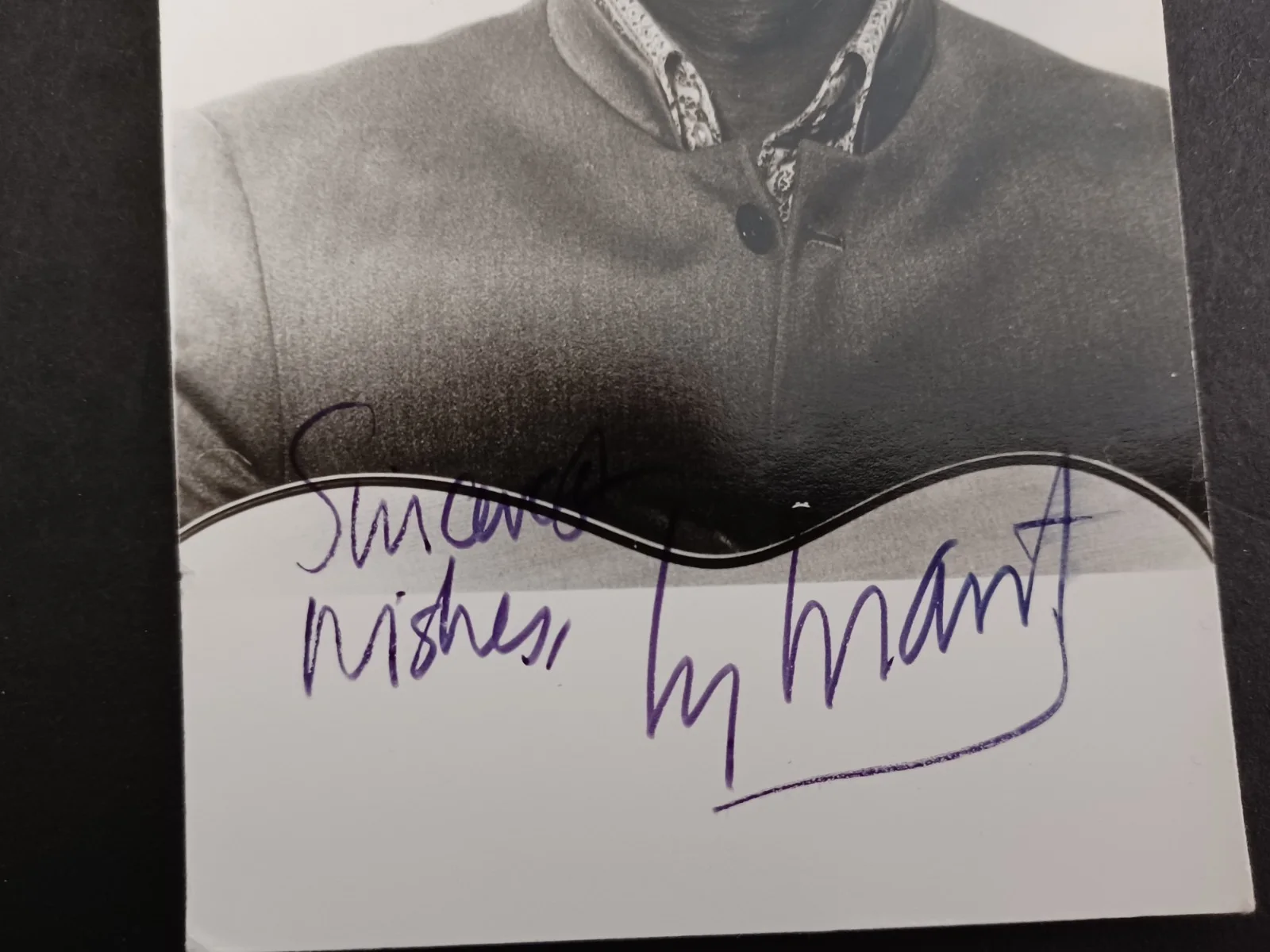 Cy Grant (d. 2010) Signed 3.5" x 5.5" Photo - Actor, Musician, WWII Veteran, изображение 2