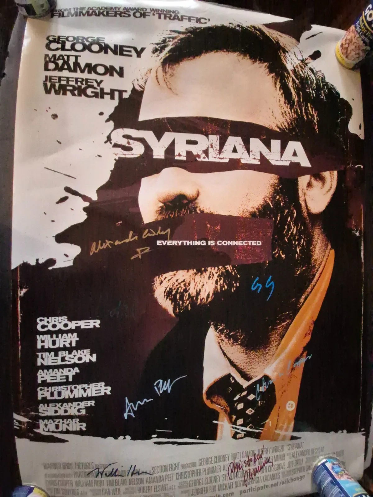 SEE BELOW — SYRIANA---CAST SIGNED MOVIE POSTER-w/COA ekim
