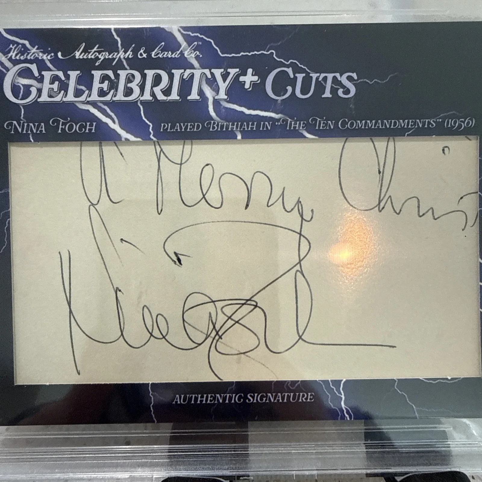 Nina Foch Authentic Signature - 2024 Historic Celebrity Auto !! 2/2 Beckett !, изображение 2