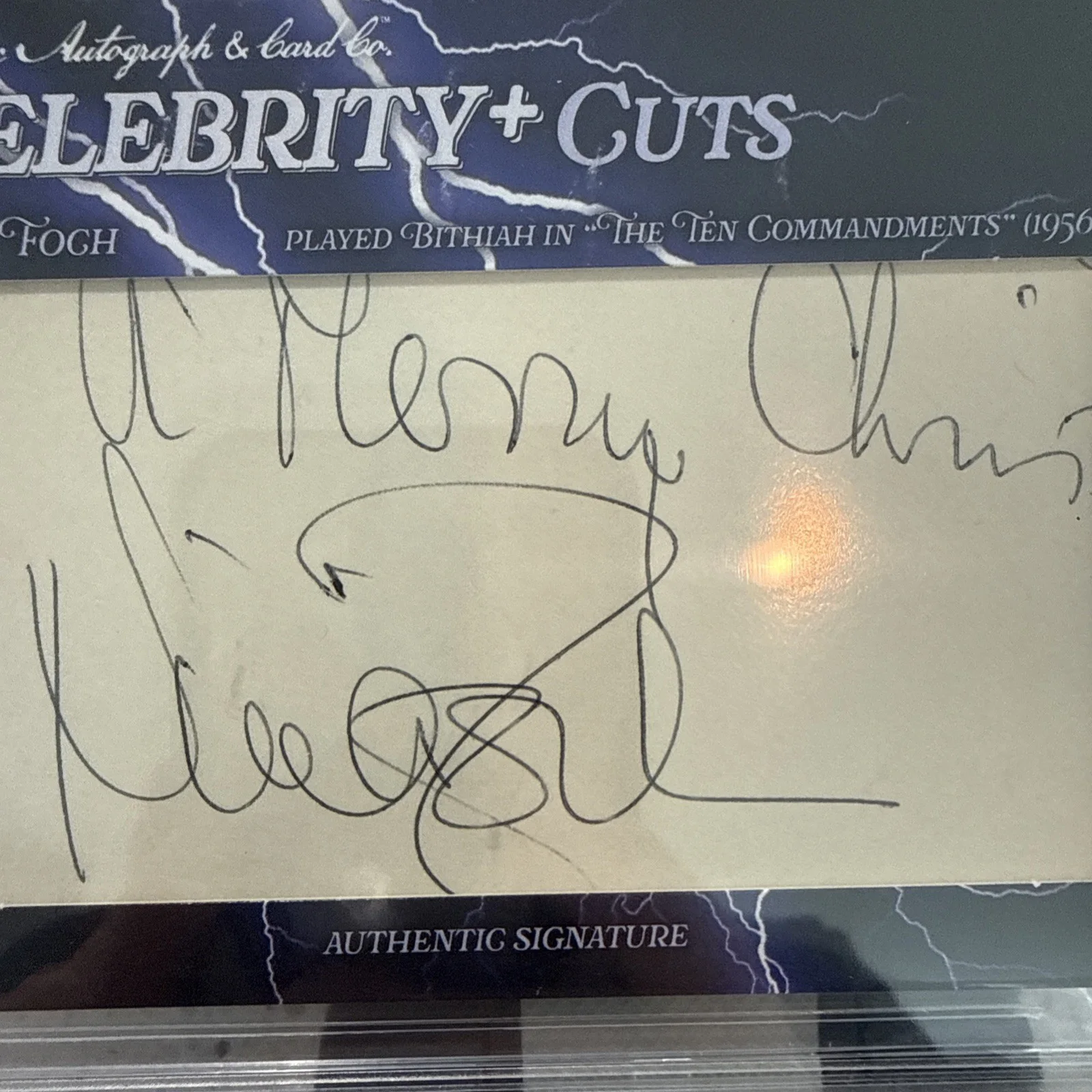 Nina Foch Authentic Signature - 2024 Historic Celebrity Auto !! 2/2 Beckett !, изображение 3