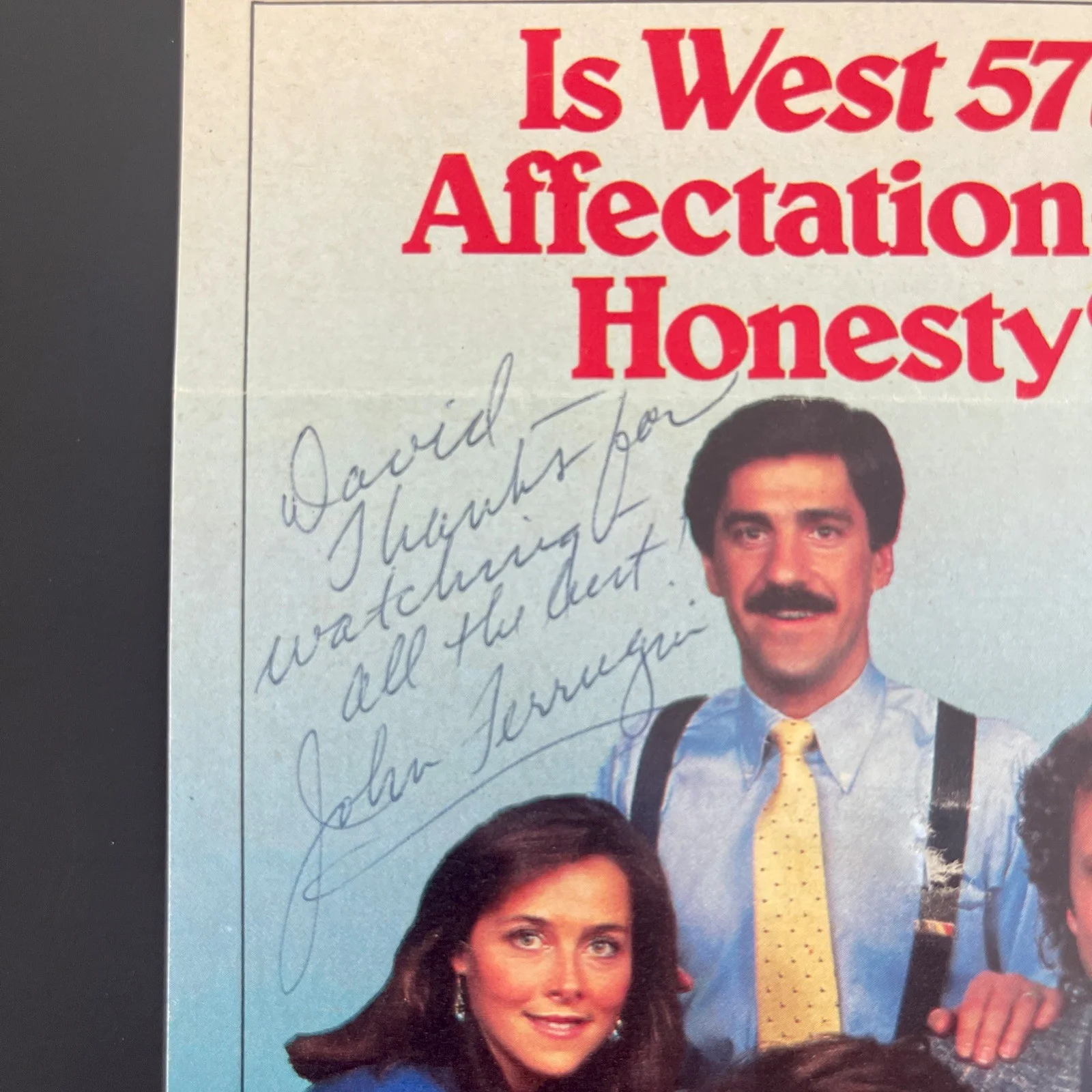 JOHN FERRUGIA West 57th: Hand Signed Celebrity TV Photo Magazine Ad 5 x 7” / KSK, изображение 2