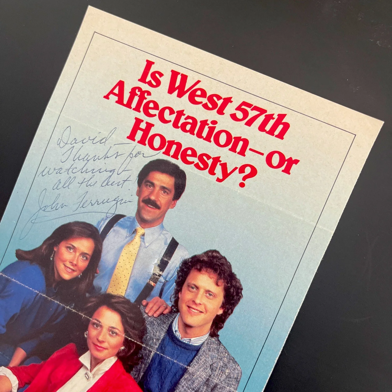 JOHN FERRUGIA West 57th: Hand Signed Celebrity TV Photo Magazine Ad 5 x 7” / KSK, изображение 3