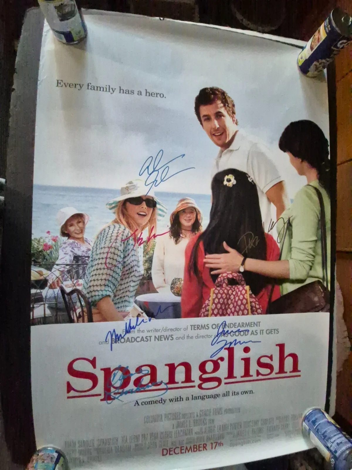 SEE BELOW — SPANGLISH---CAST SIGNED MOVIE POSTER-w/COA ekim