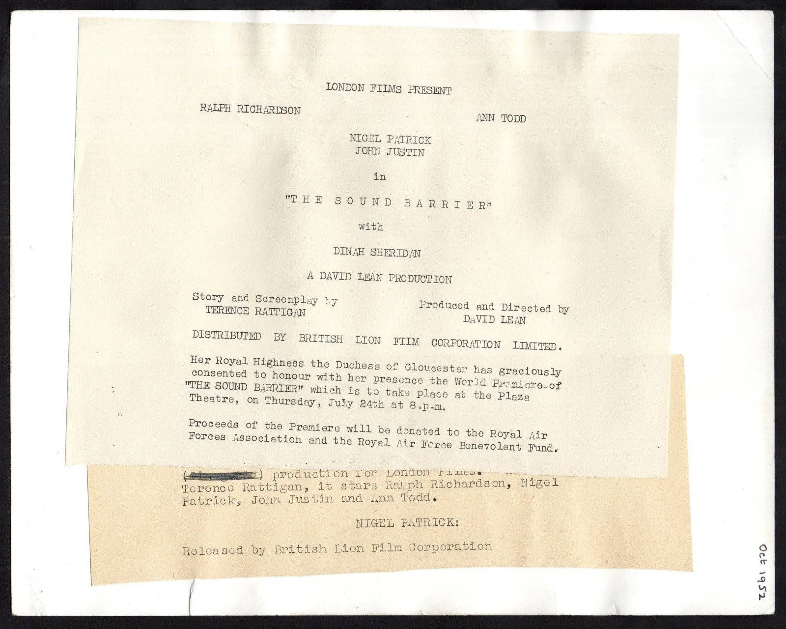SOUND BARRIER 1952 Nigel Patrick - David Lean STILL #92, image 2