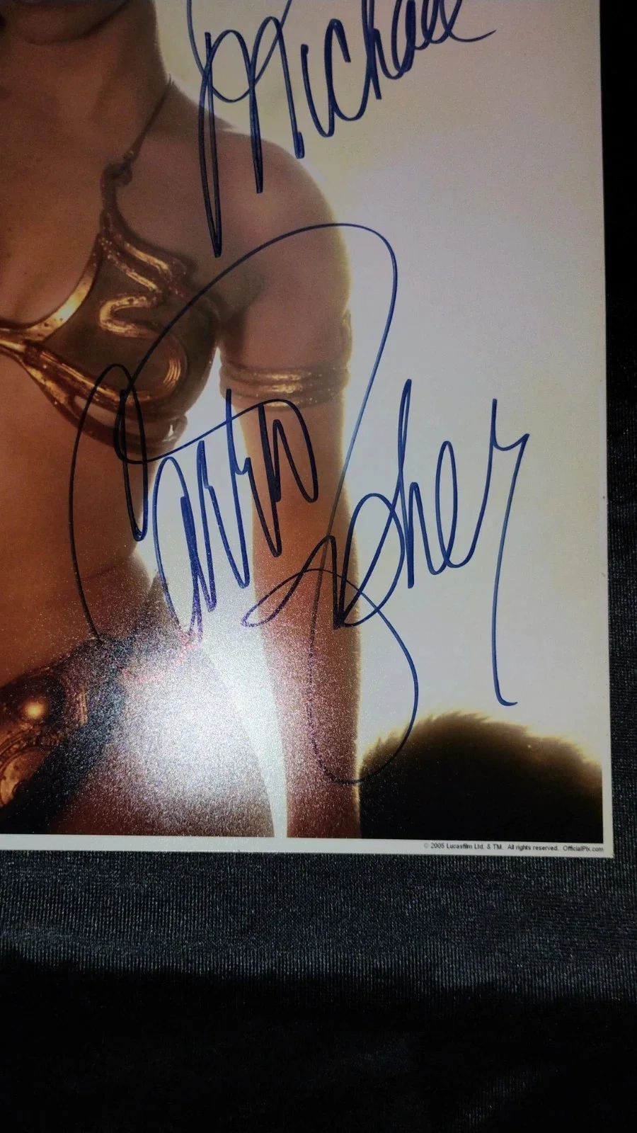 Carrie Fisher — Star Wars Princess Leia Signed By Carrie Fisher 11x14 Official Pix RARE GRAIL, изображение 4