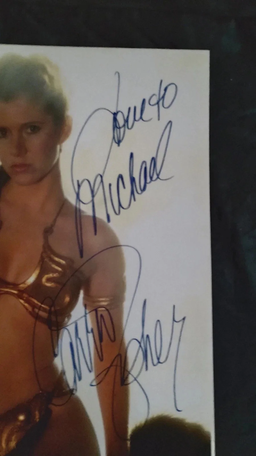 Carrie Fisher — Star Wars Princess Leia Signed By Carrie Fisher 11x14 Official Pix RARE GRAIL, изображение 5