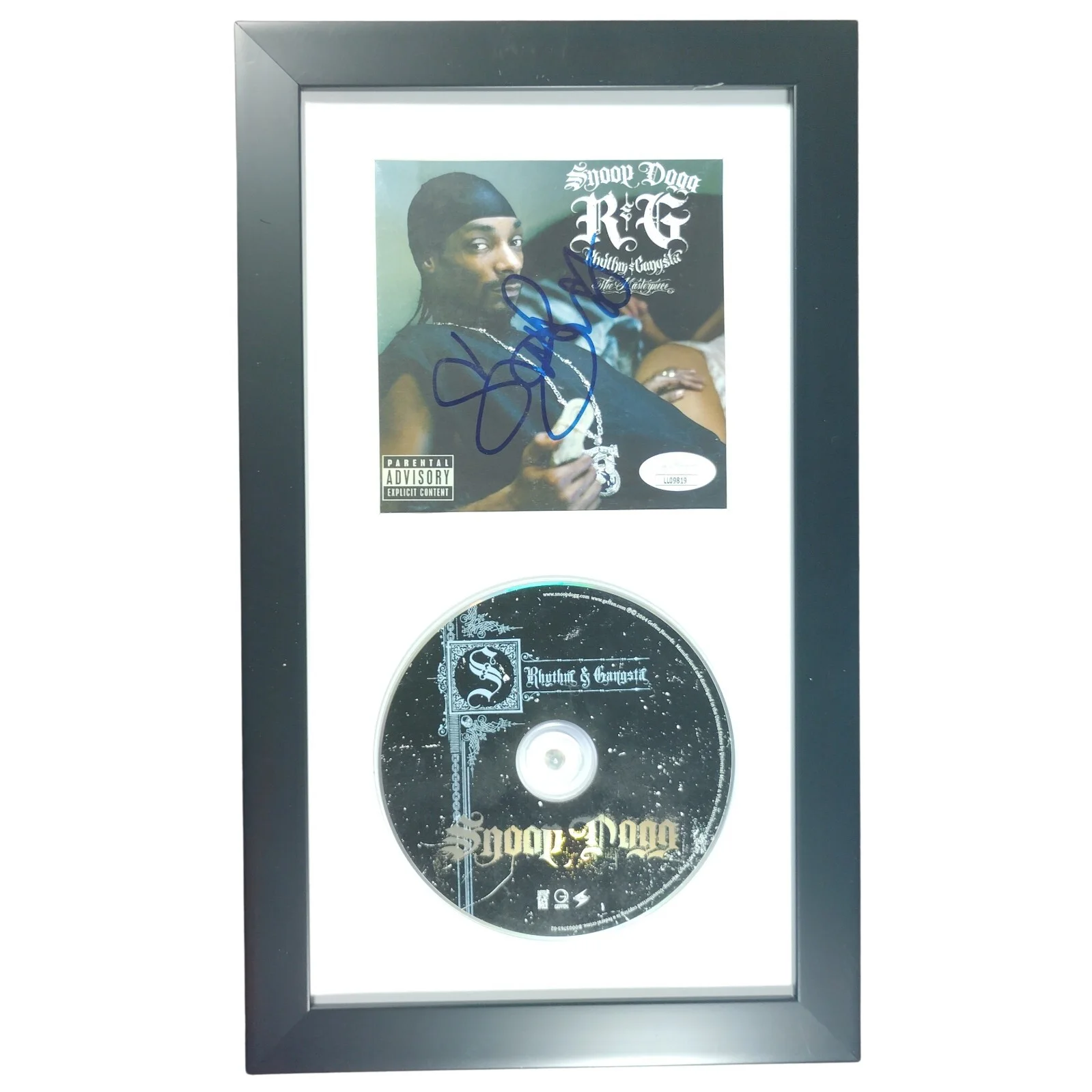 Snoop Dogg — Snoop Dogg Signed RG Rhythm and Gangsta Framed JSA COA Hip Hop Memorabilia Auto