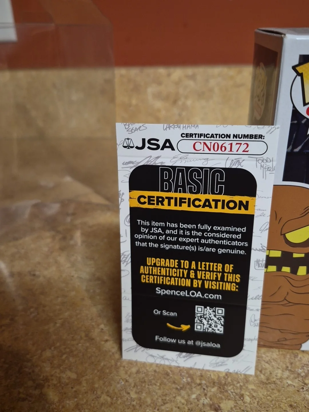 Ron Perlman — Ron Perlman Batman The Animated TV Series signed CLAYFACE Funko Pop JSA CN06172, image 3