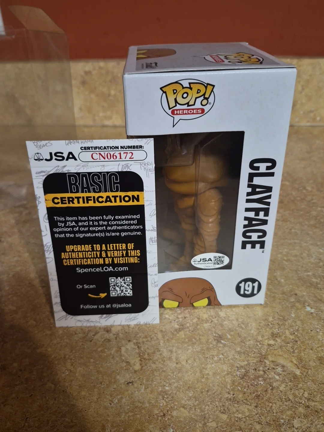 Ron Perlman — Ron Perlman Batman The Animated TV Series signed CLAYFACE Funko Pop JSA CN06172, image 5