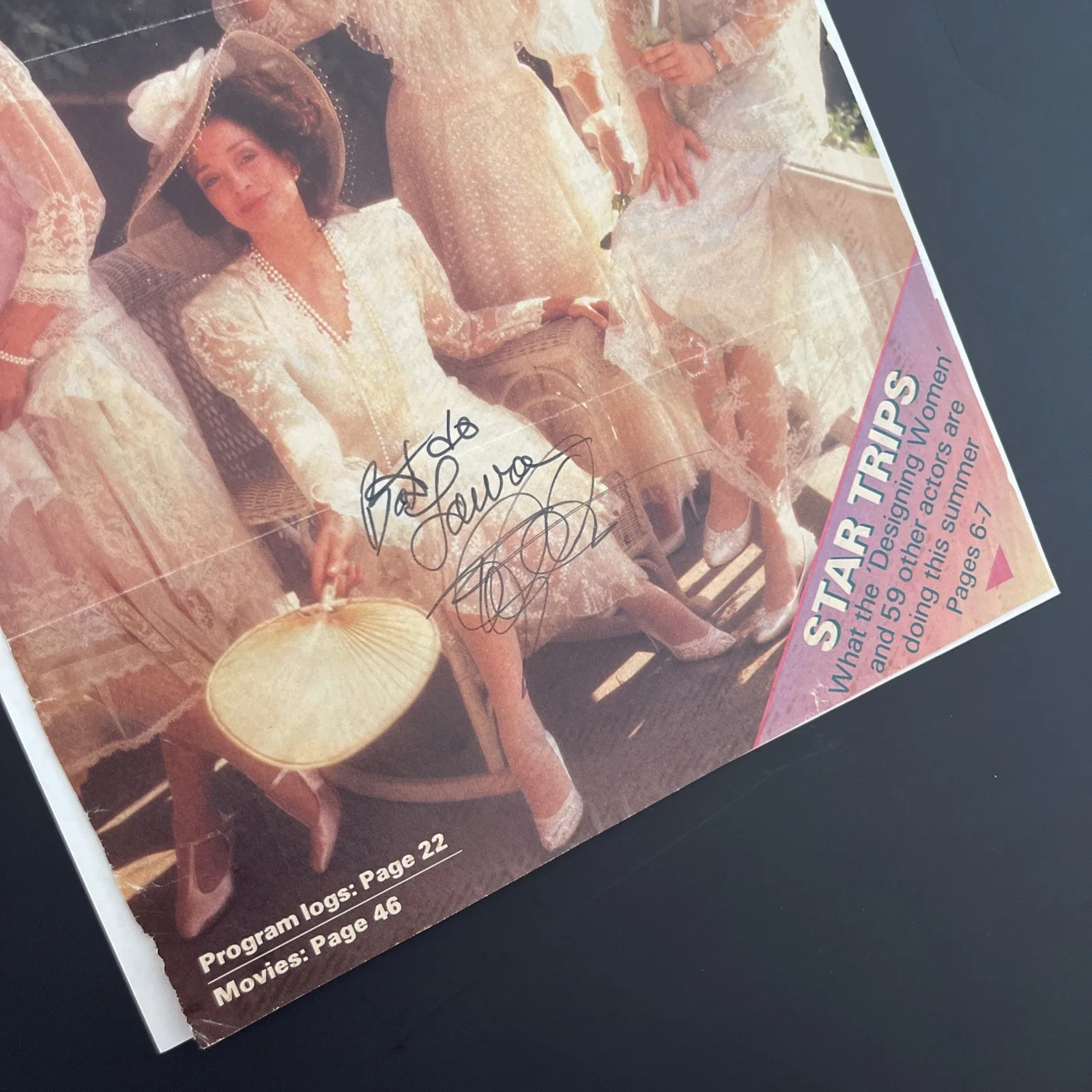 DIXIE CARTER Designing Women: Hand Signed 1988 Magazine Cover 8 x 11” / KSK, изображение 4