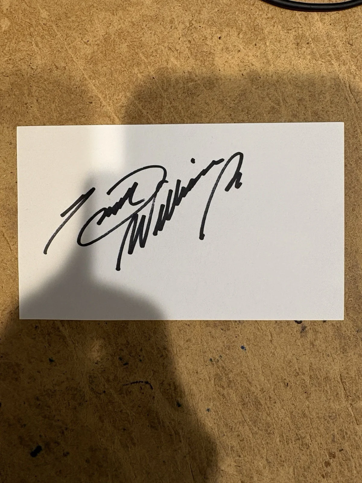 Hank Williams Jr — Hank Williams Jr Signed 3x5 Index Card - Signed IP, Authentic Autograph, image 2