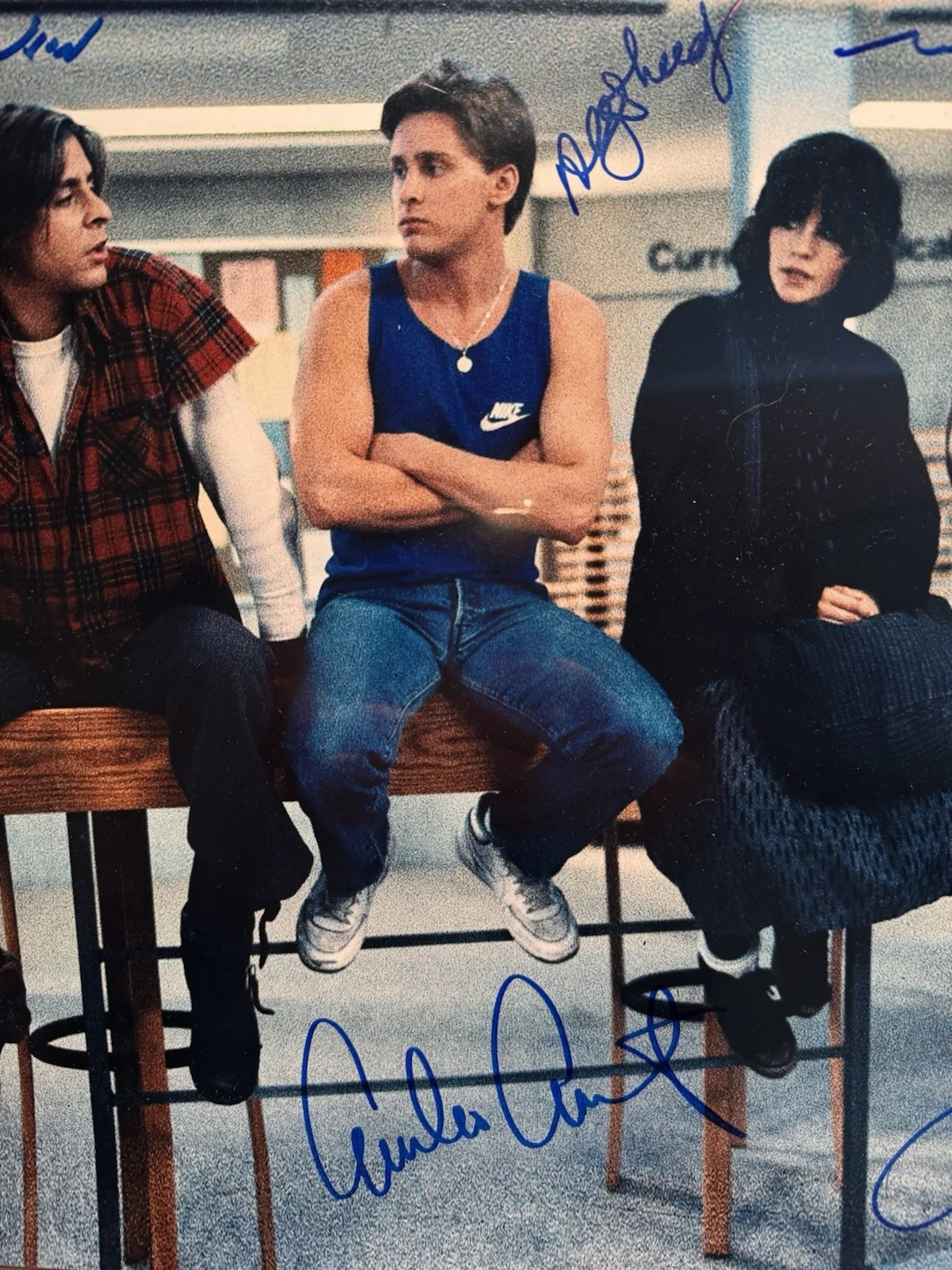Estevez, Ringwald, Nelson, Hall, Sheedy — Breakfast Club All Five Cast Members Signed 16 X 20 photo: Schwartz COA, изображение 3