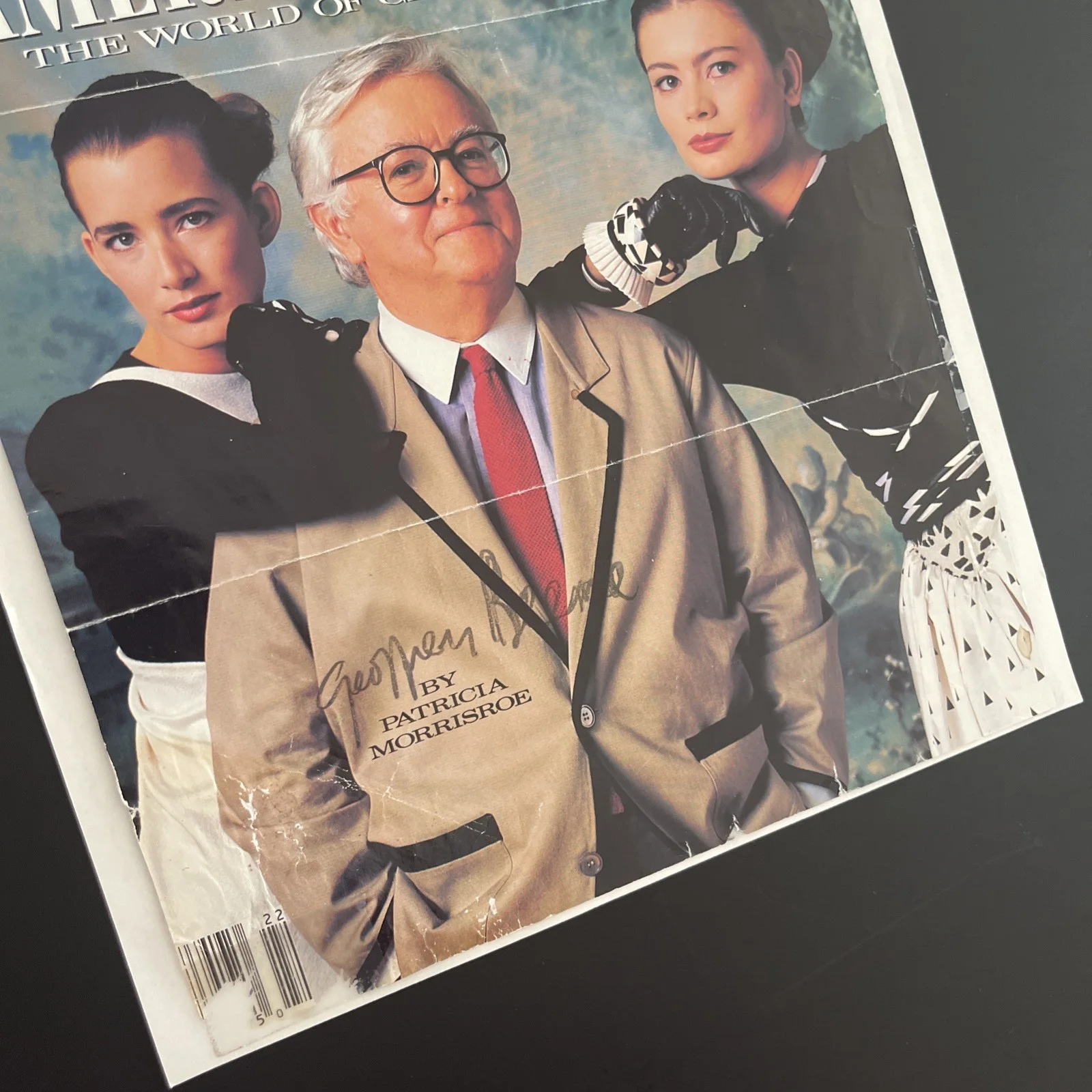 GEOFFREY BEENE Designer: Hand Signed 1988 New York Post Mag Cover 8 x 11” / KSK, изображение 4