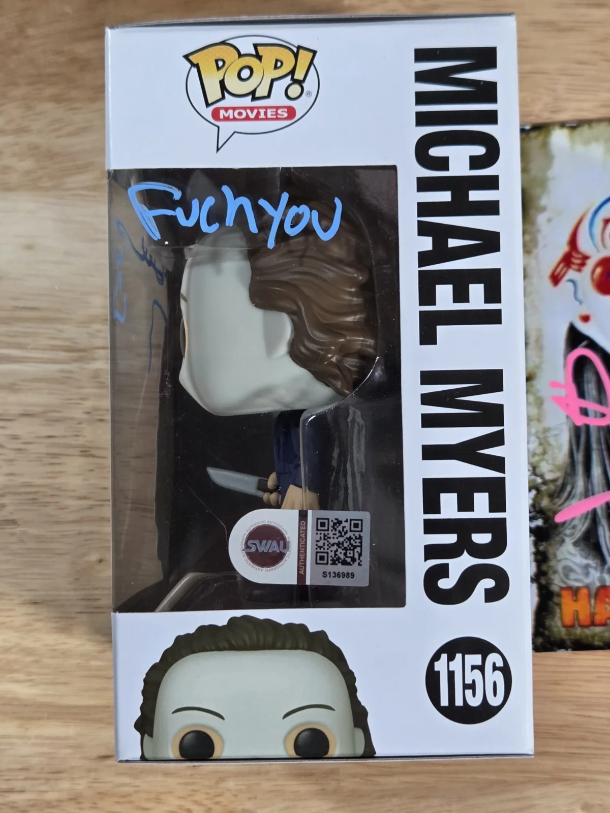 daeg faerch — Dawg Faerch Michael Myers Funko Pop Auto Signed Swau Coa #1156 with Protector, изображение 4