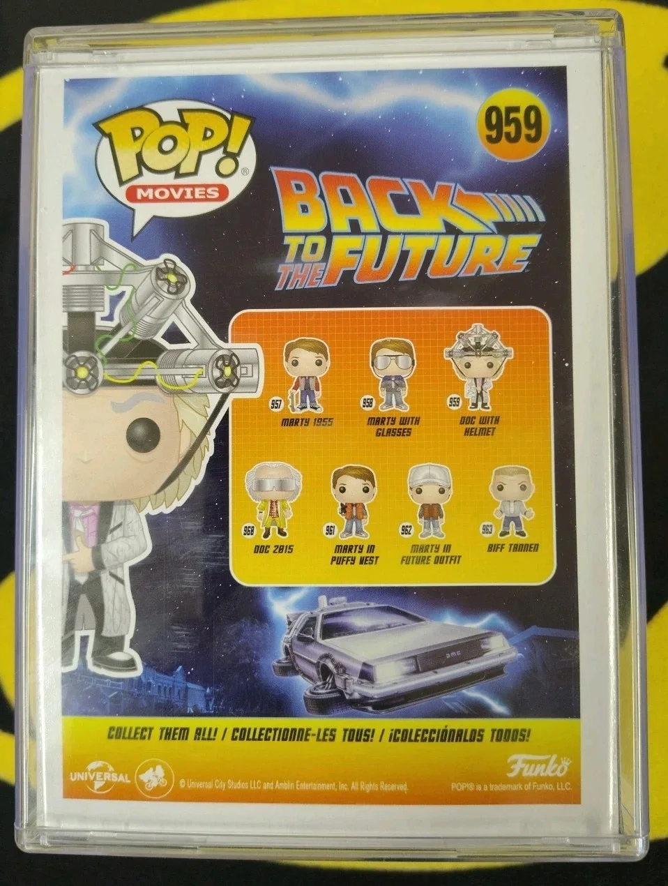 CHRISTOPHER LLOYD SIGNED DOC WITH HELMET BACK TO THE FUTURE FUNKO POP JSA, image 3