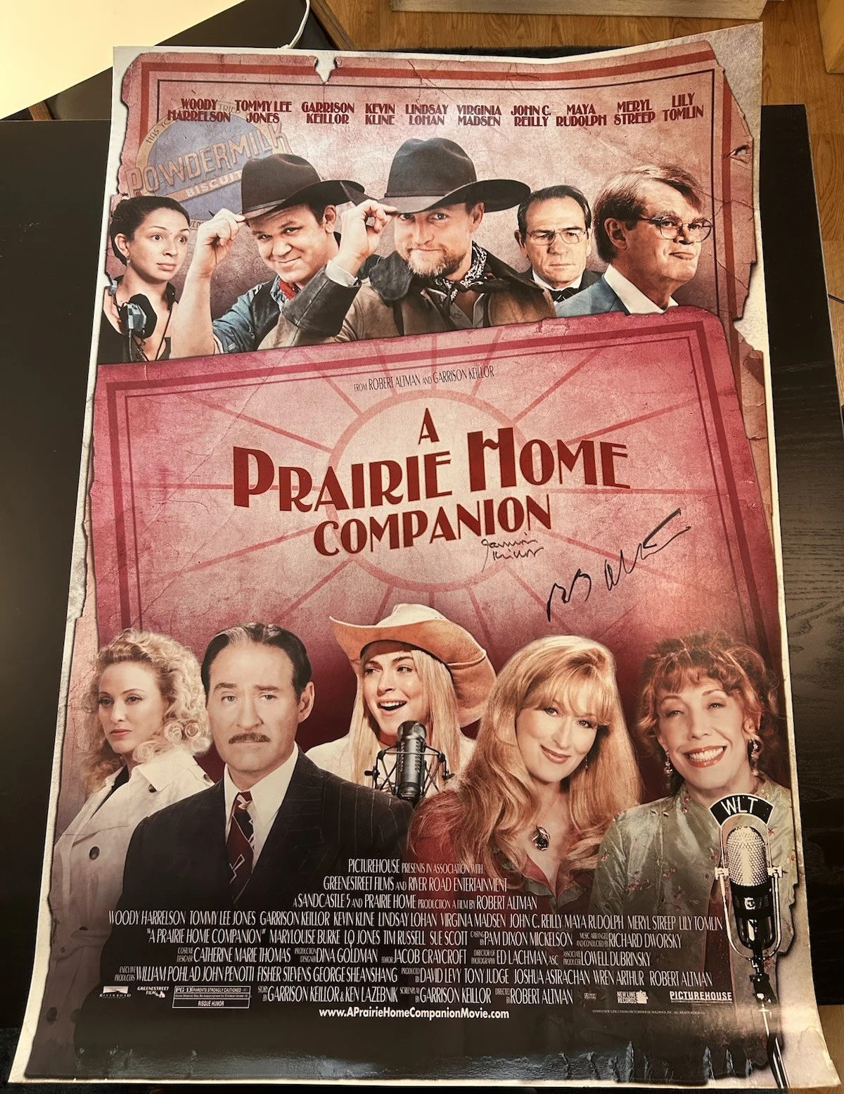 Robert Altman — *SIGNED* Robert Altman & Garrison Keillor A Prairie Home Companion Poster 27x40