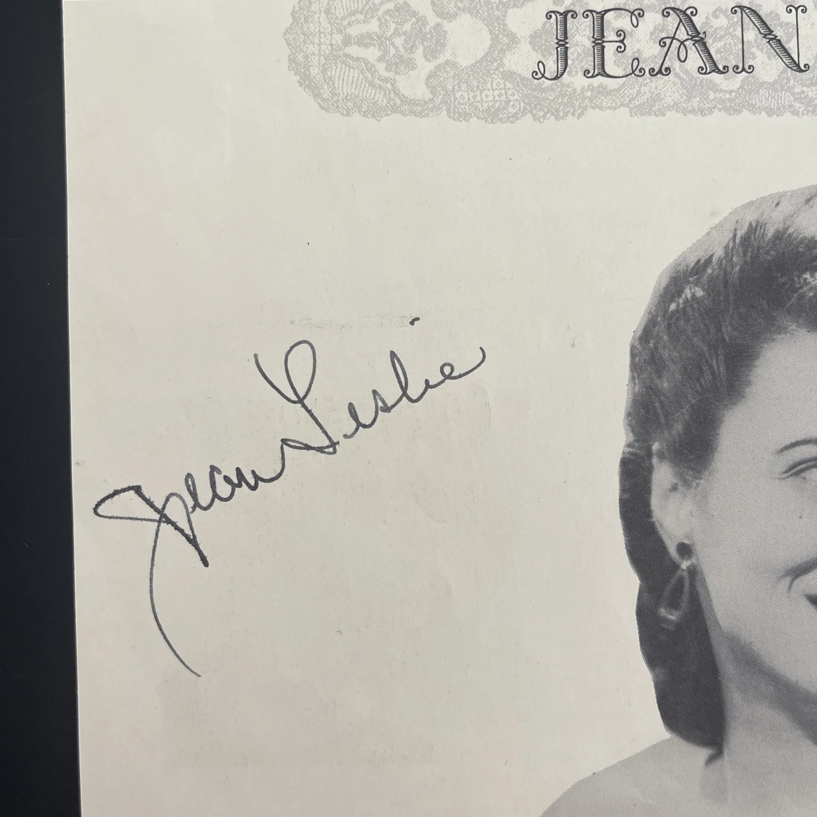 JEAN LESLIE Broadway Actress: Signed Original Celebrity Program 6 x 8” / KSK, image 2