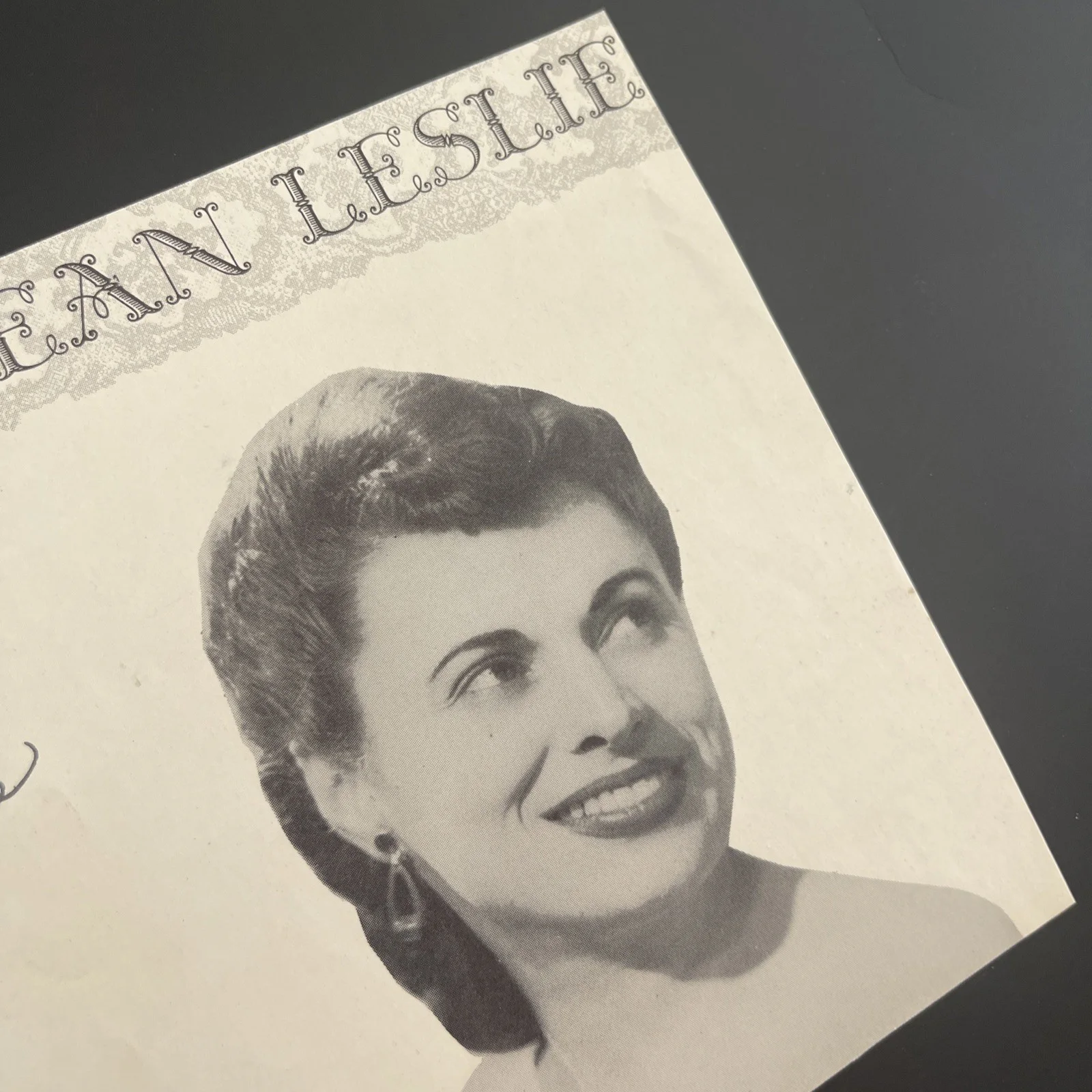 JEAN LESLIE Broadway Actress: Signed Original Celebrity Program 6 x 8” / KSK, image 4