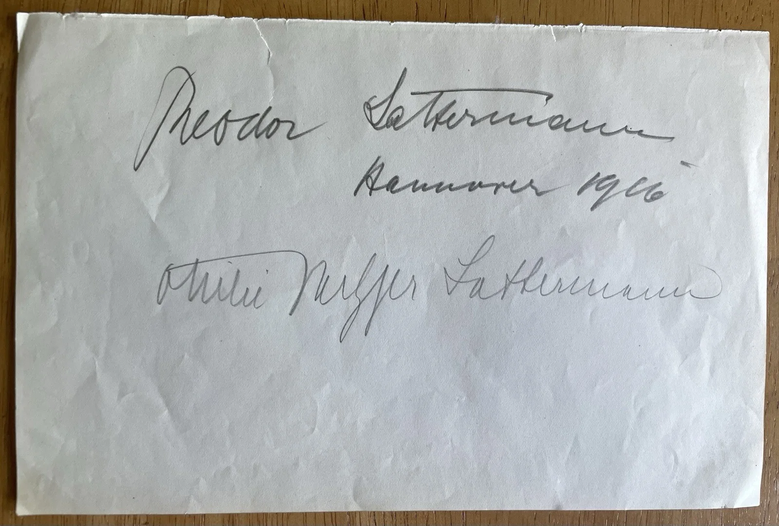 Married Opera Singers Theodor & Ottilie Metzer Lattermann Autographs, image 2