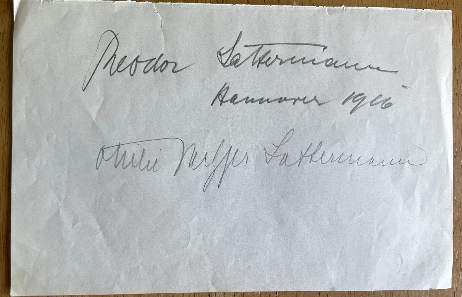Married Opera Singers Theodor & Ottilie Metzer Lattermann Autographs, image 3