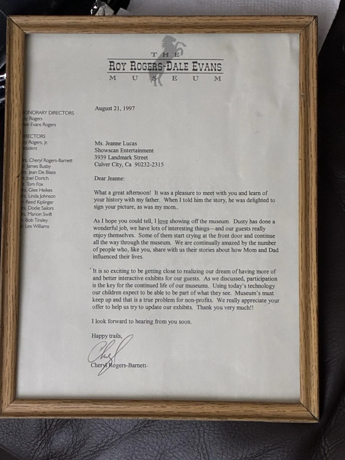 Roy Rogers Dale Evans Dual Signed Photo + Rogers Family Provenance Letter 1997, изображение 3