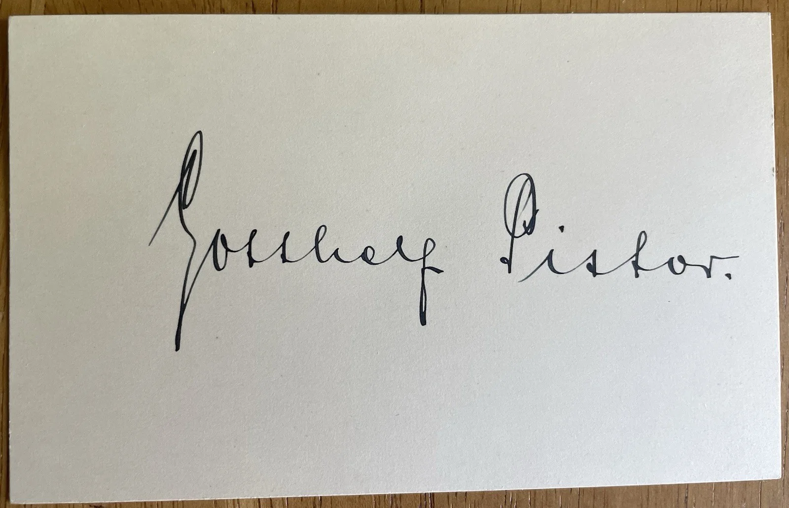 German Opera Tenor Gotthelf Pistor Autograph, image 2