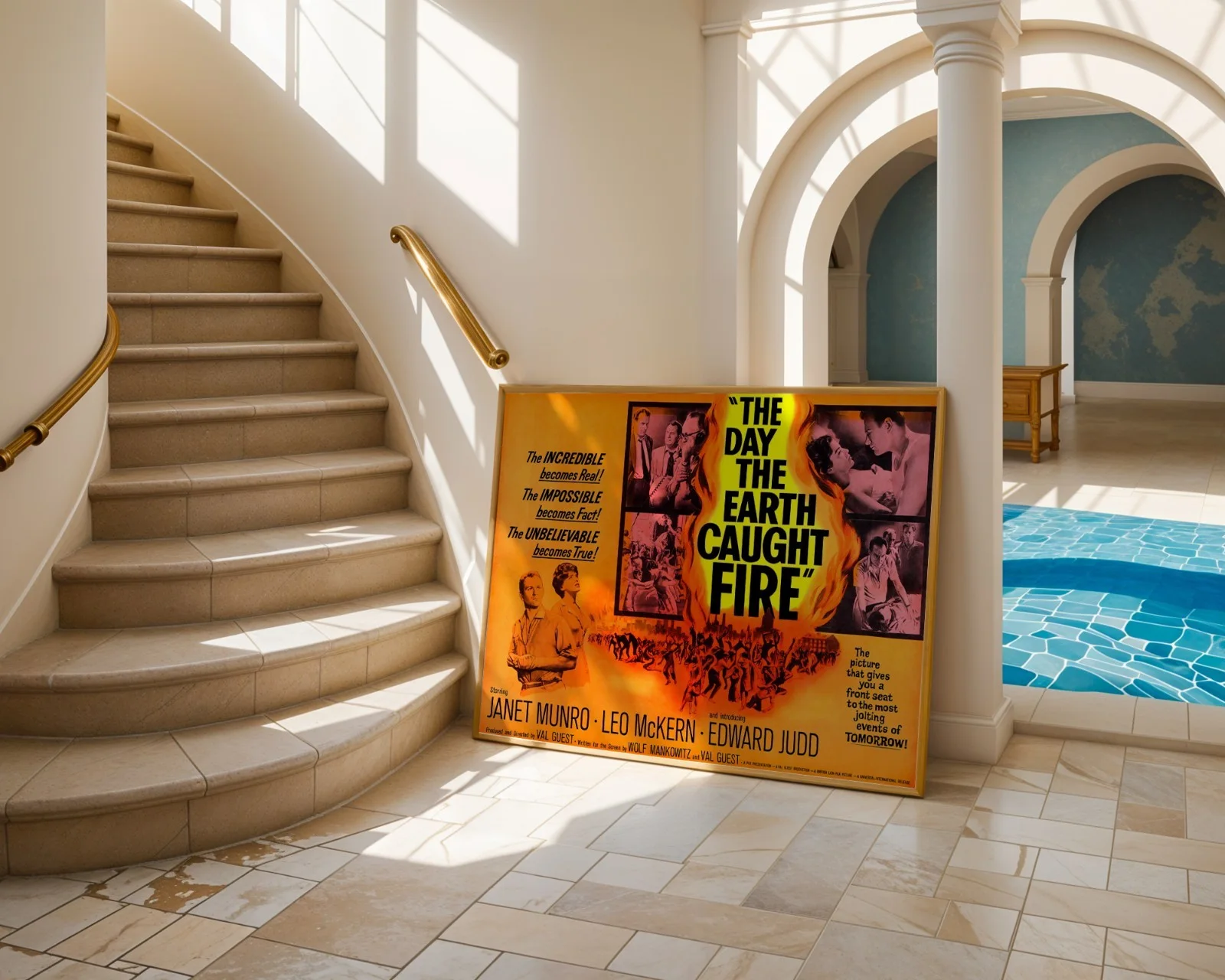 The Day the Earth Caught Fire - 1961 Sci-Fi Restored 30" x 40" UK Quad Poster, image 4