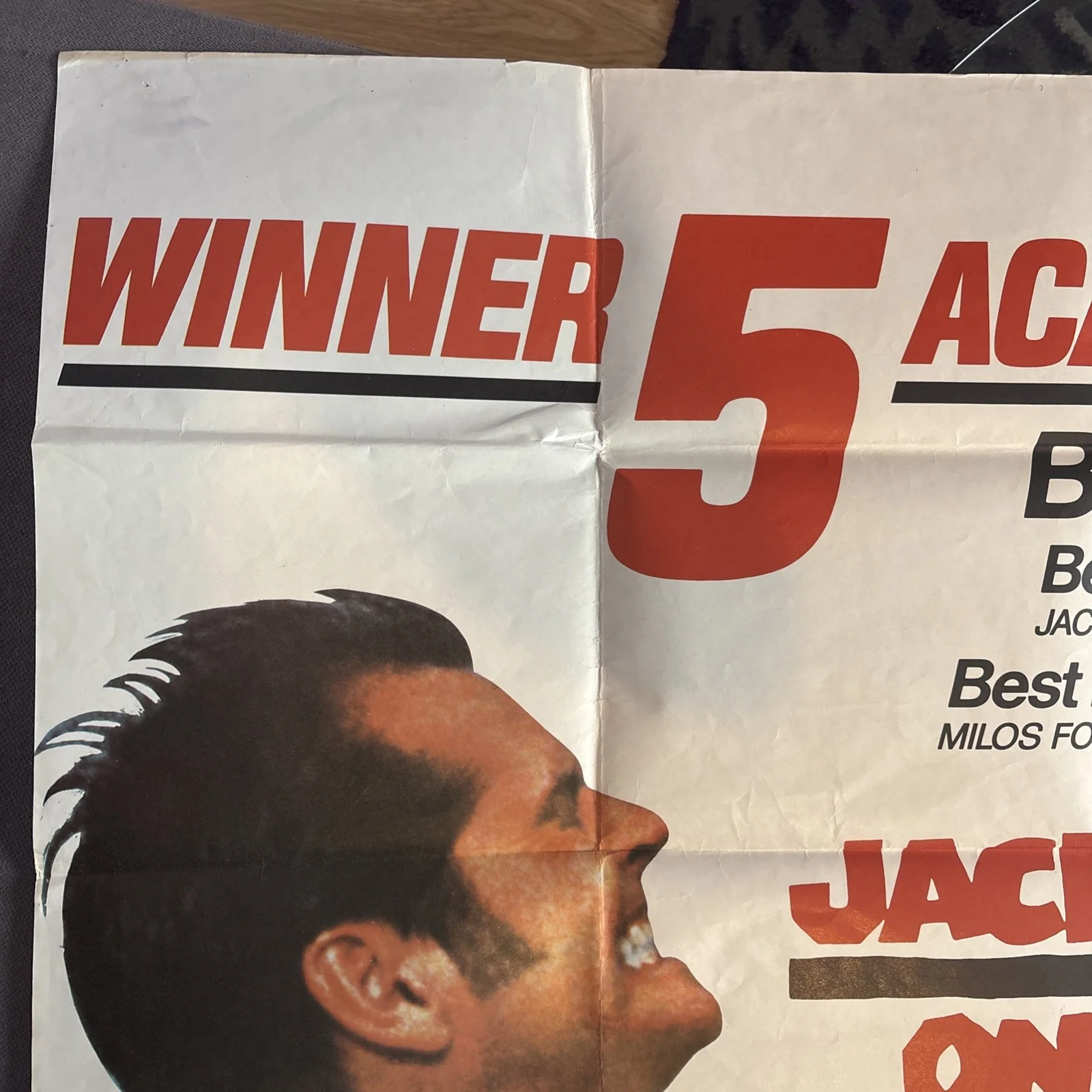 1975 UK Quad Movie Poster ONE FLEW OVER THE CUCKOOS NEST 40 x 30 Jack Nicholson, изображение 3