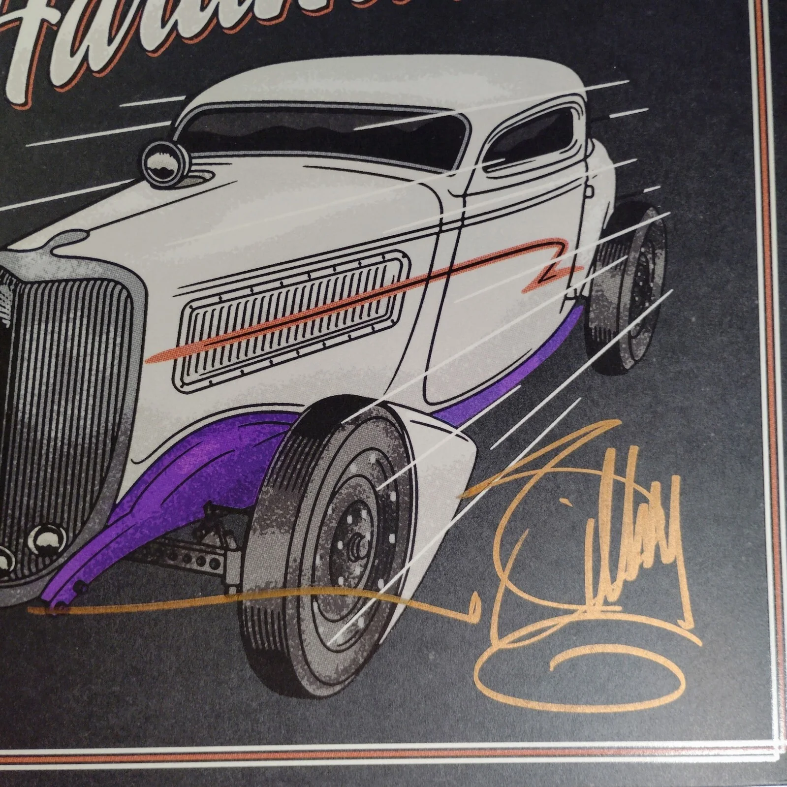 Billy F Gibbons — Billy F Gibbons Signed Hardware Orange Vinyl LP Beckett BAS COA Rock Memorabilia, изображение 3