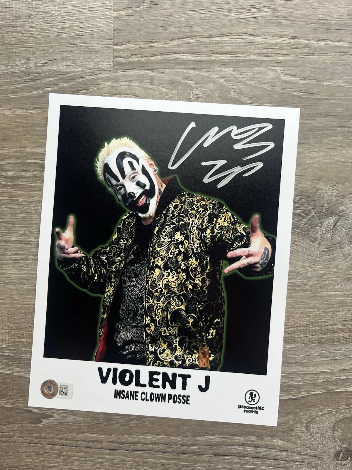 Violent J Signed ICP 8x10 Photo Beckett COA Insane Clown Posse Juggalo, изображение 5