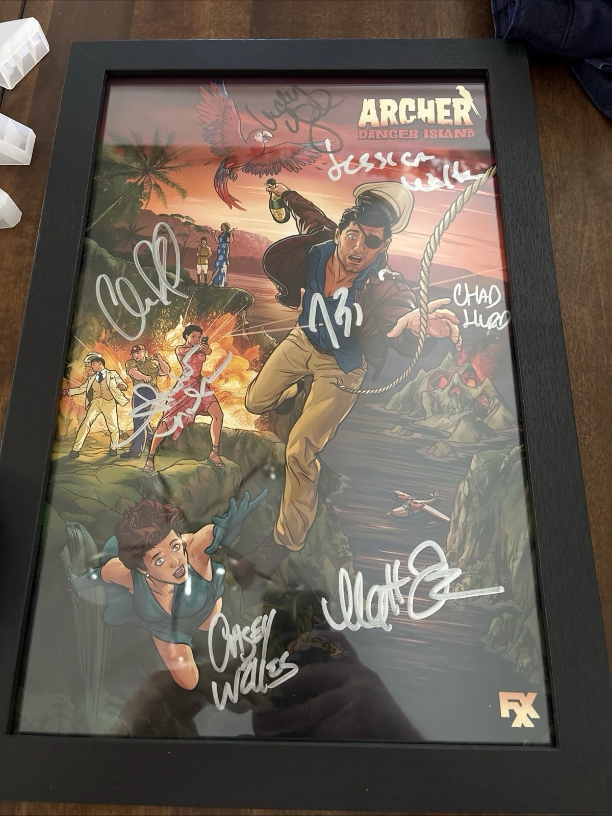 Archer cast signed poster SDCC 2018, image 2