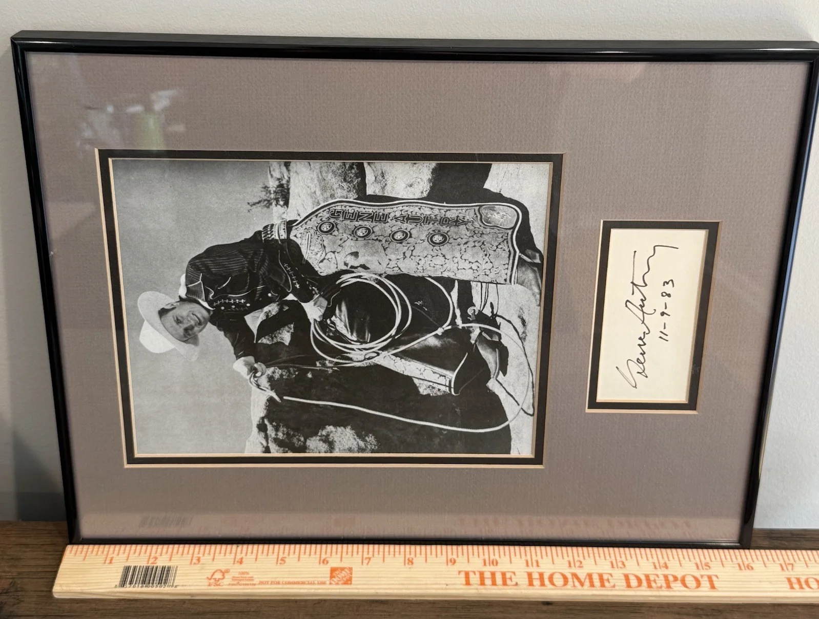 Gene Autry Signed Autograph Framed Photo Display COA Singing Cowboy 1983, image 4