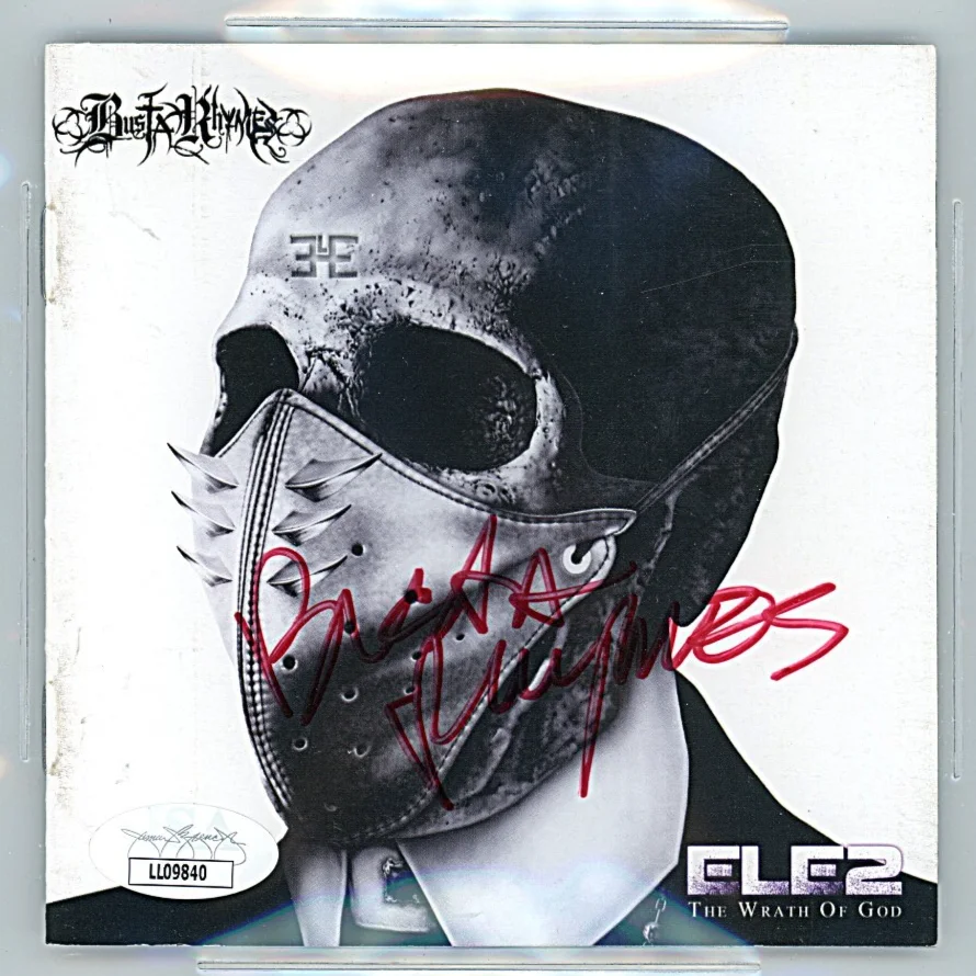 Busta Rhymes — Busta Rhymes Signed ELE2 The Wrath of God CD Booklet Beckett BAS Slabbed Hip Hop, изображение 2