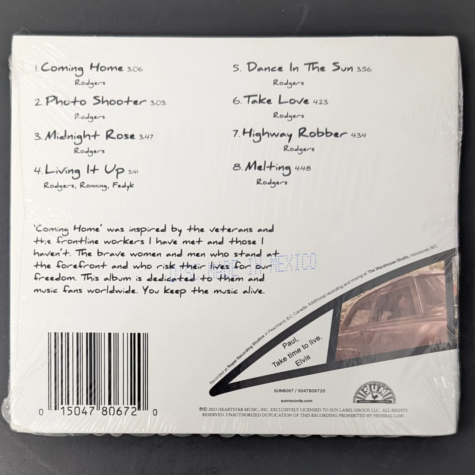 Paul Rodgers Midnight Rose CD Signed Insert Bad Company Free Smudged Autograph, изображение 4