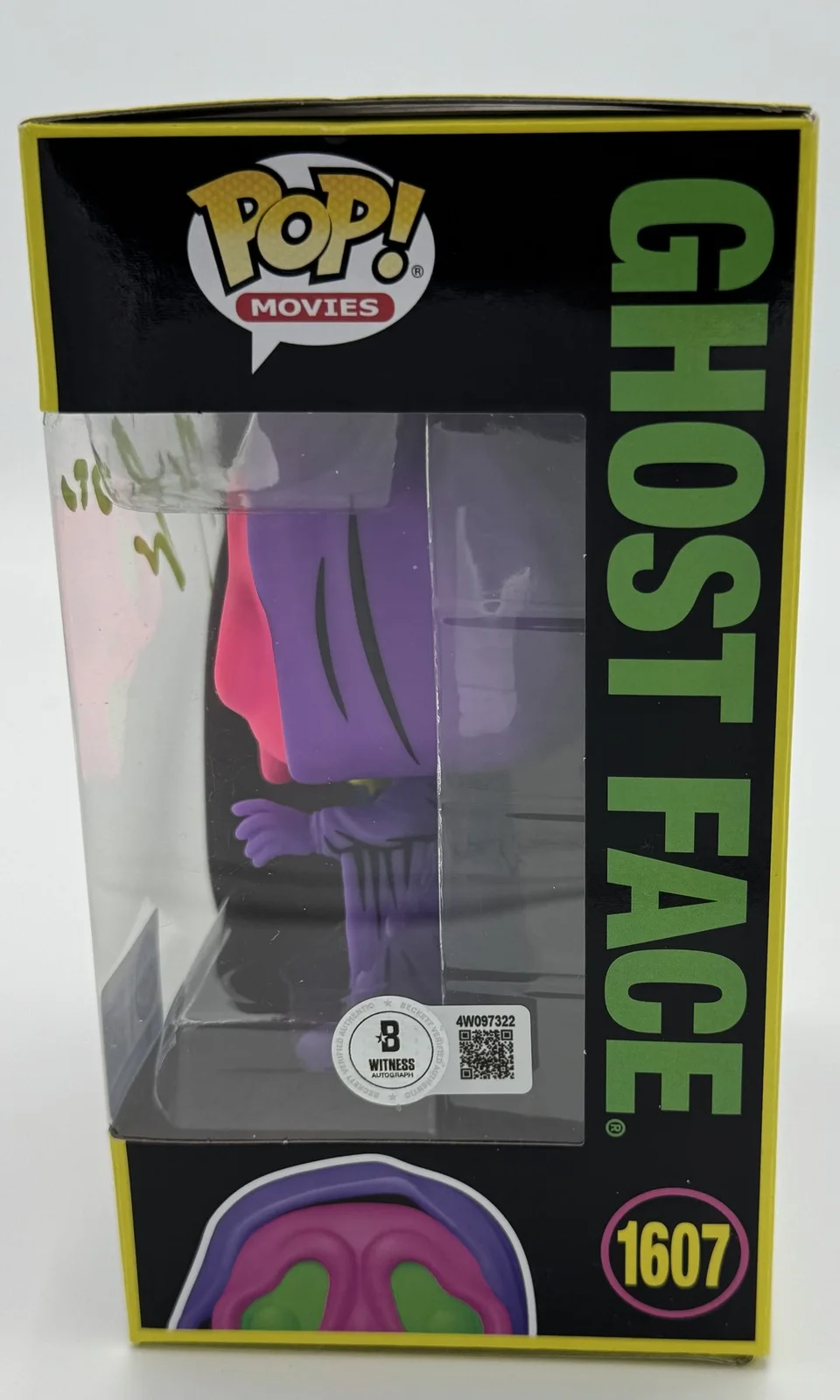 Matthew Lillard — Matthew Lillard signed Ghostface Blacklight Funko 1607 Scream Stu Macher BAS 22, изображение 2