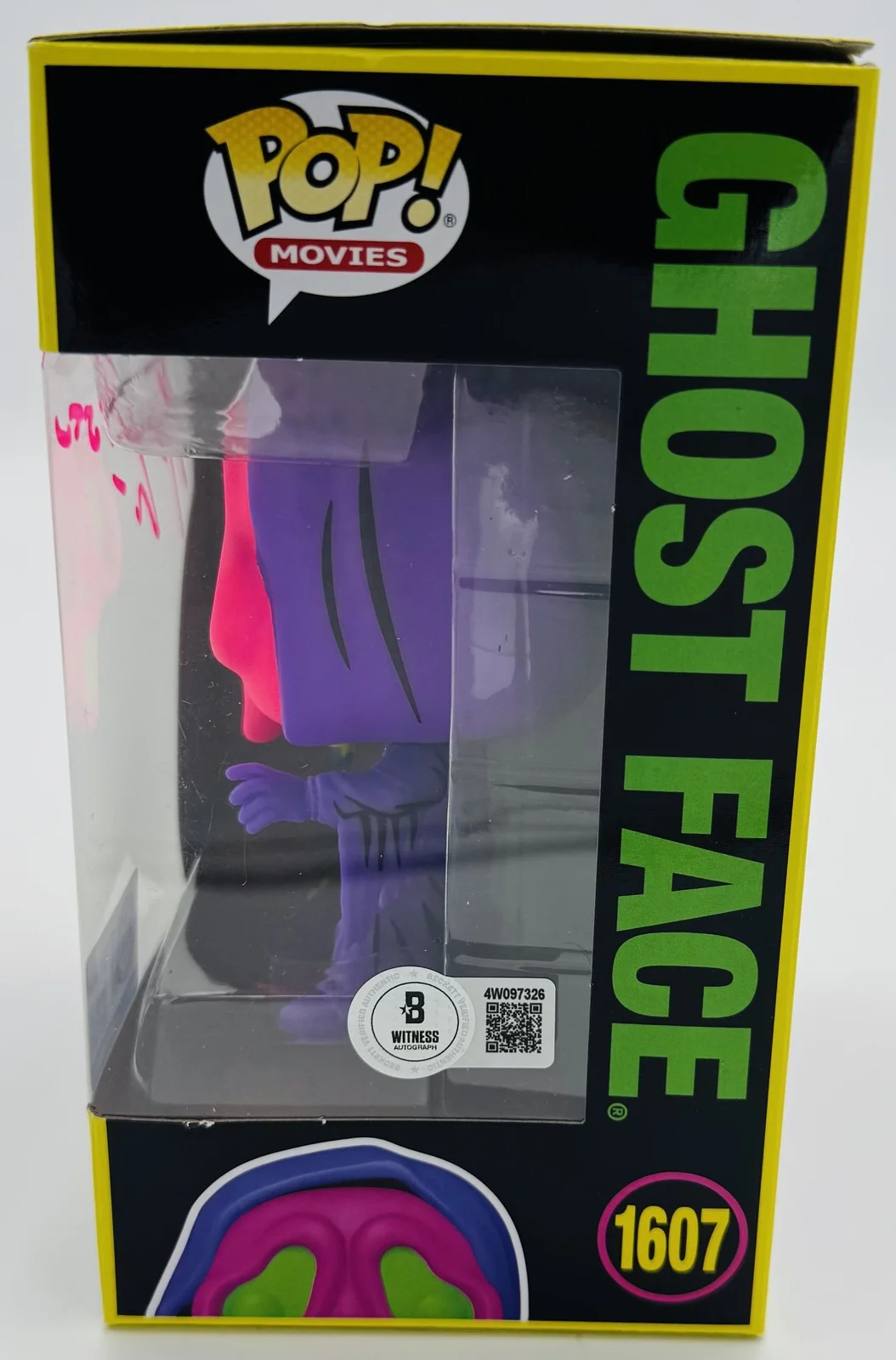 Matthew Lillard — Matthew Lillard signed Ghostface Blacklight Funko 1607 Scream Stu Macher BAS 26, изображение 2