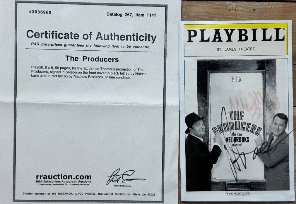 Matthew Broderick, Nathan Lane — Matthew Broderick & Nathan Lane Autographed "THE PRODUCERS" SIGNED PLAYBILL, изображение 5