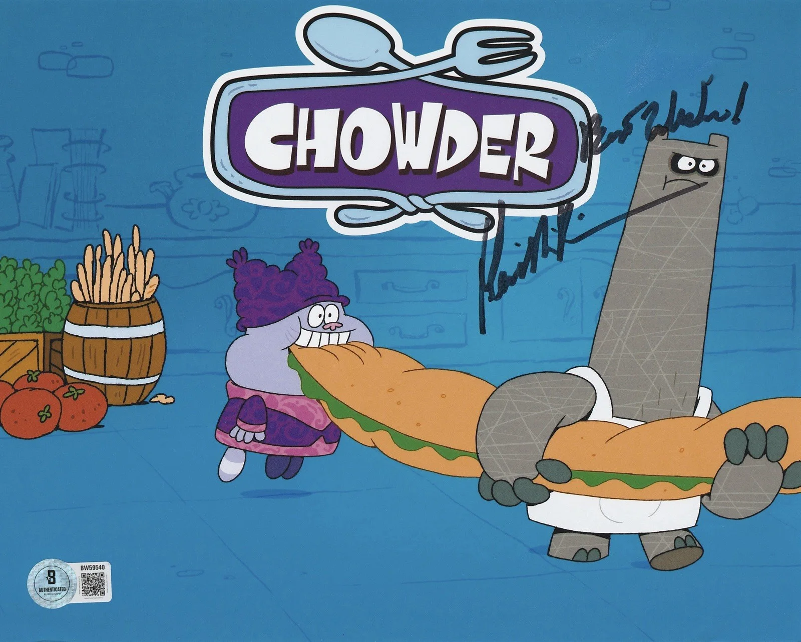 Kevin Michael Richardson — Kevin Michael Richardson Signed Chowder 8x10 Photo Beckett BAS COA Schnitzel
