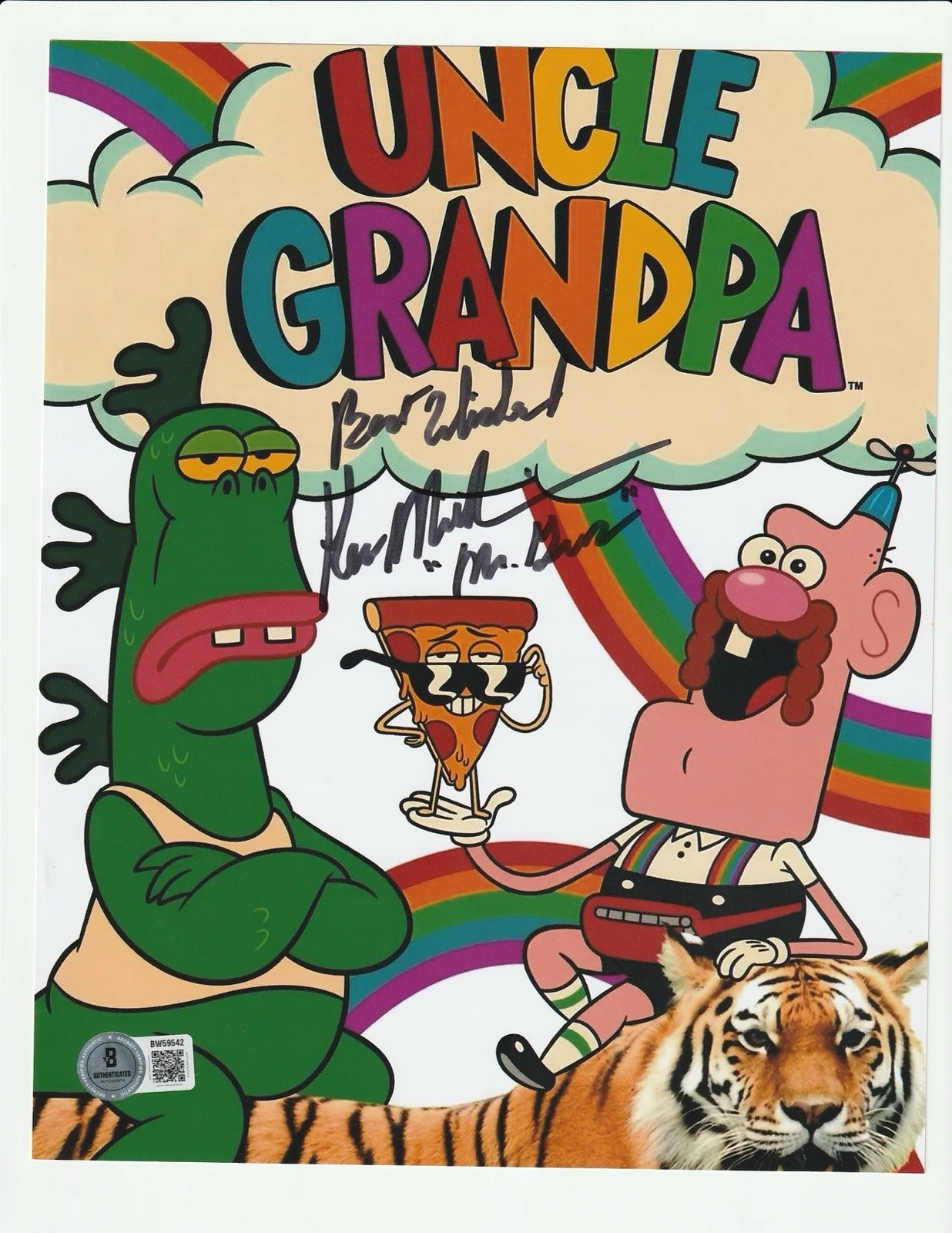 Kevin Michael Richardson — Kevin Michael Richardson Signed Uncle Grandpa 8x10 Photo Beckett BAS COA