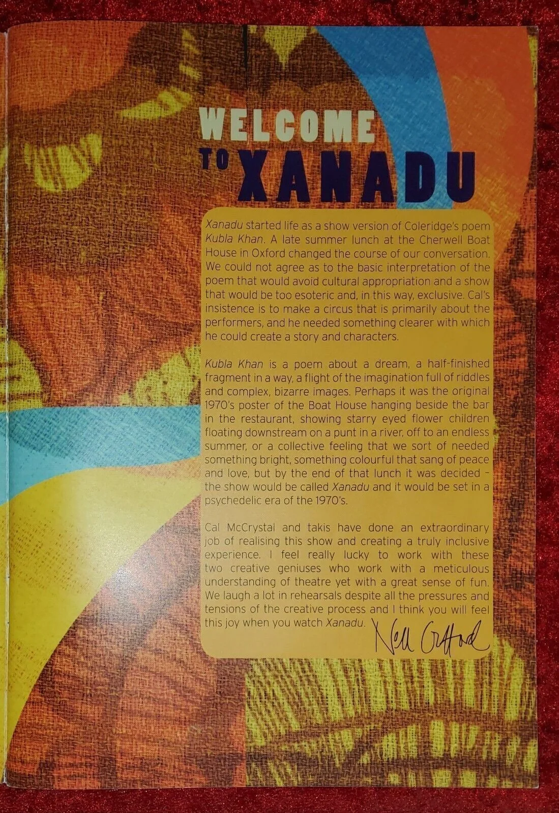 Giffords Circus Xanadu Summer Of Love Program. Ref00079, image 3