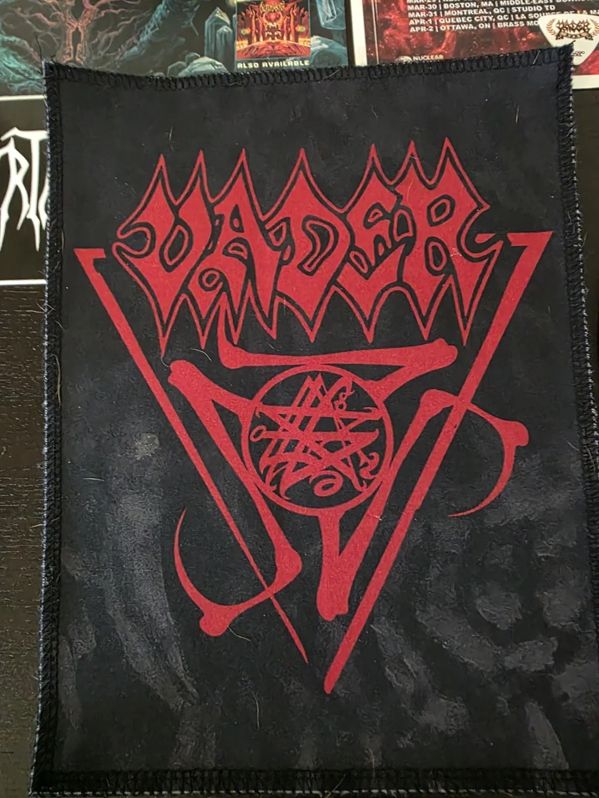 Signed Vader Death Metal Drumhead Guitar Picks Drumsticks Poster Pathch, image 3