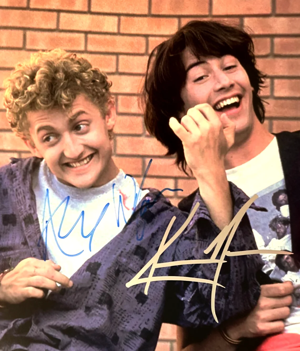 Keanu Reeves, Alex Winter — BILL & TED: Signed 8x10" (KEANU REEVES, ALEX WINTER) Authentic Autographs w/COA