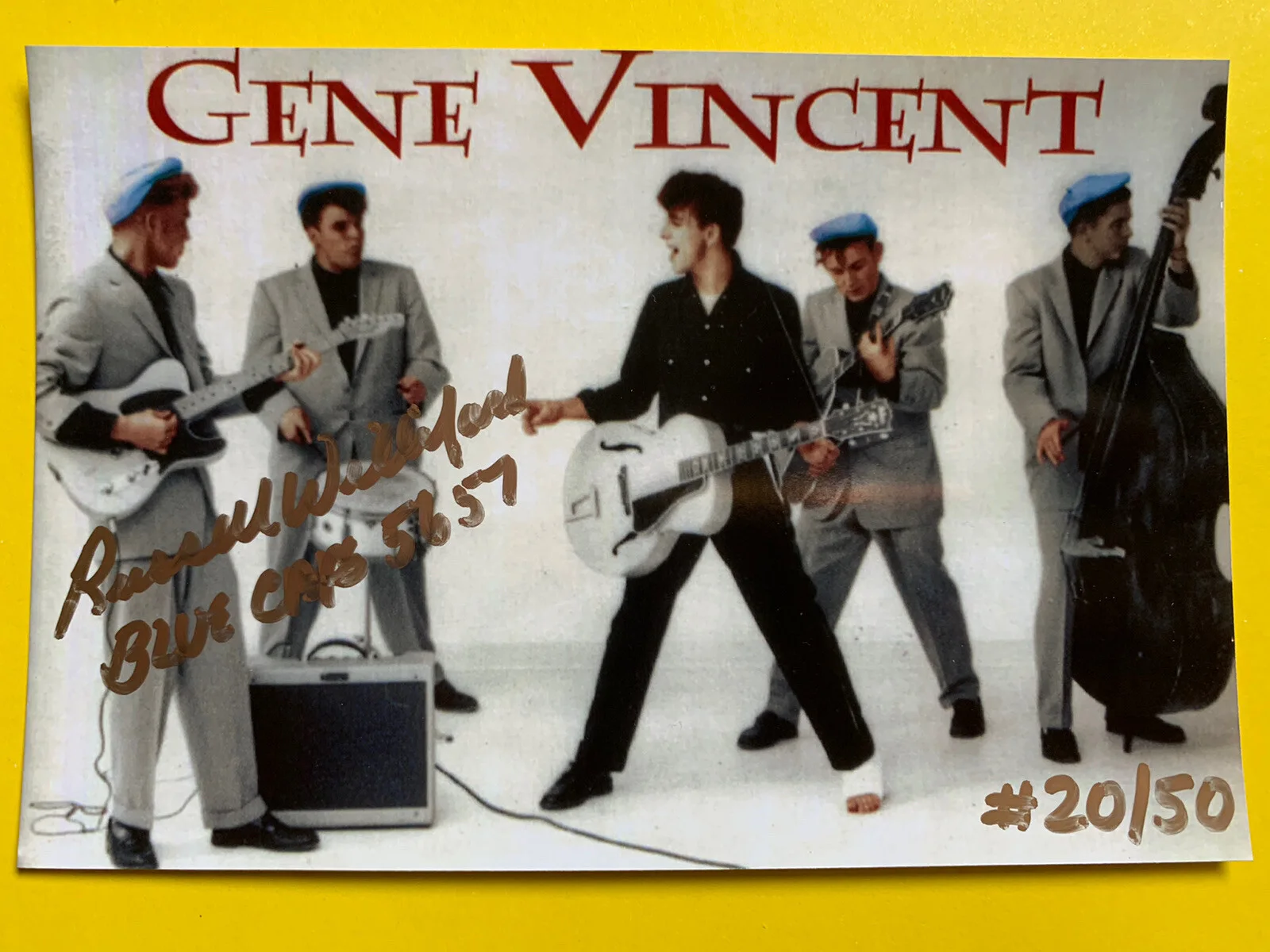 Russell Williford — 1957 Russell WILLIFORD SIGNED Gene Vincent Movie Photo Blue Caps Vintage #20/50