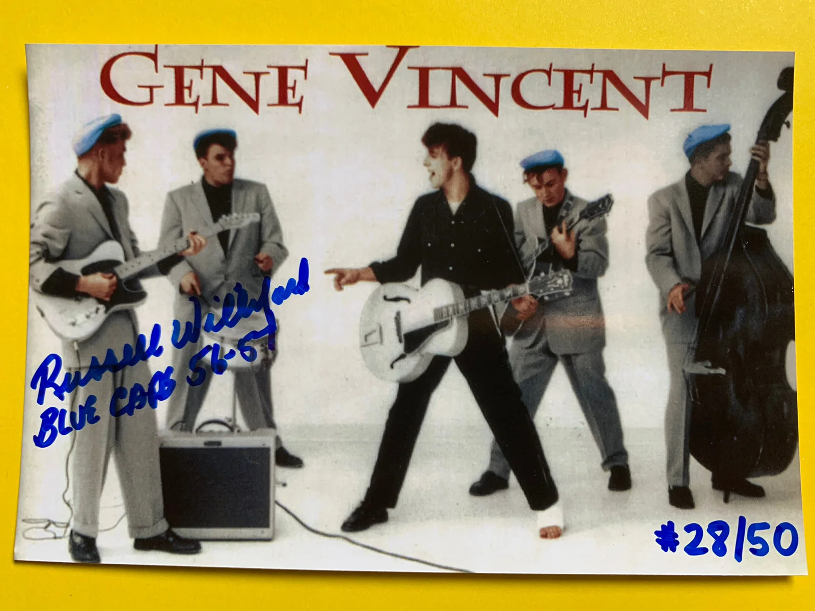 Russell Williford — 1957 Russell WILLIFORD SIGNED Gene Vincent Movie Photo Blue Caps Vintage #28/50