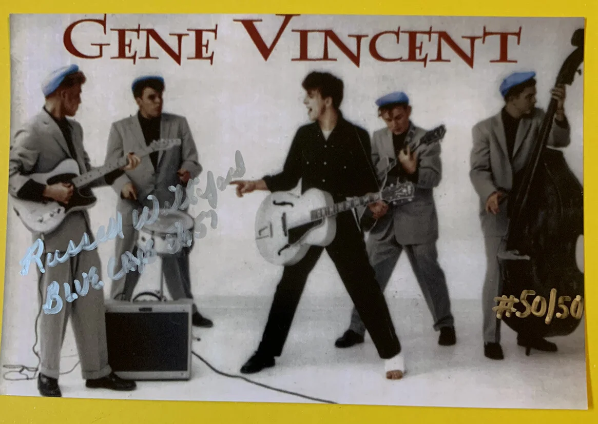 Russell Williford — 1957 Russell WILLIFORD SIGNED Gene Vincent Movie Photo Blue Caps Vintage #50/50