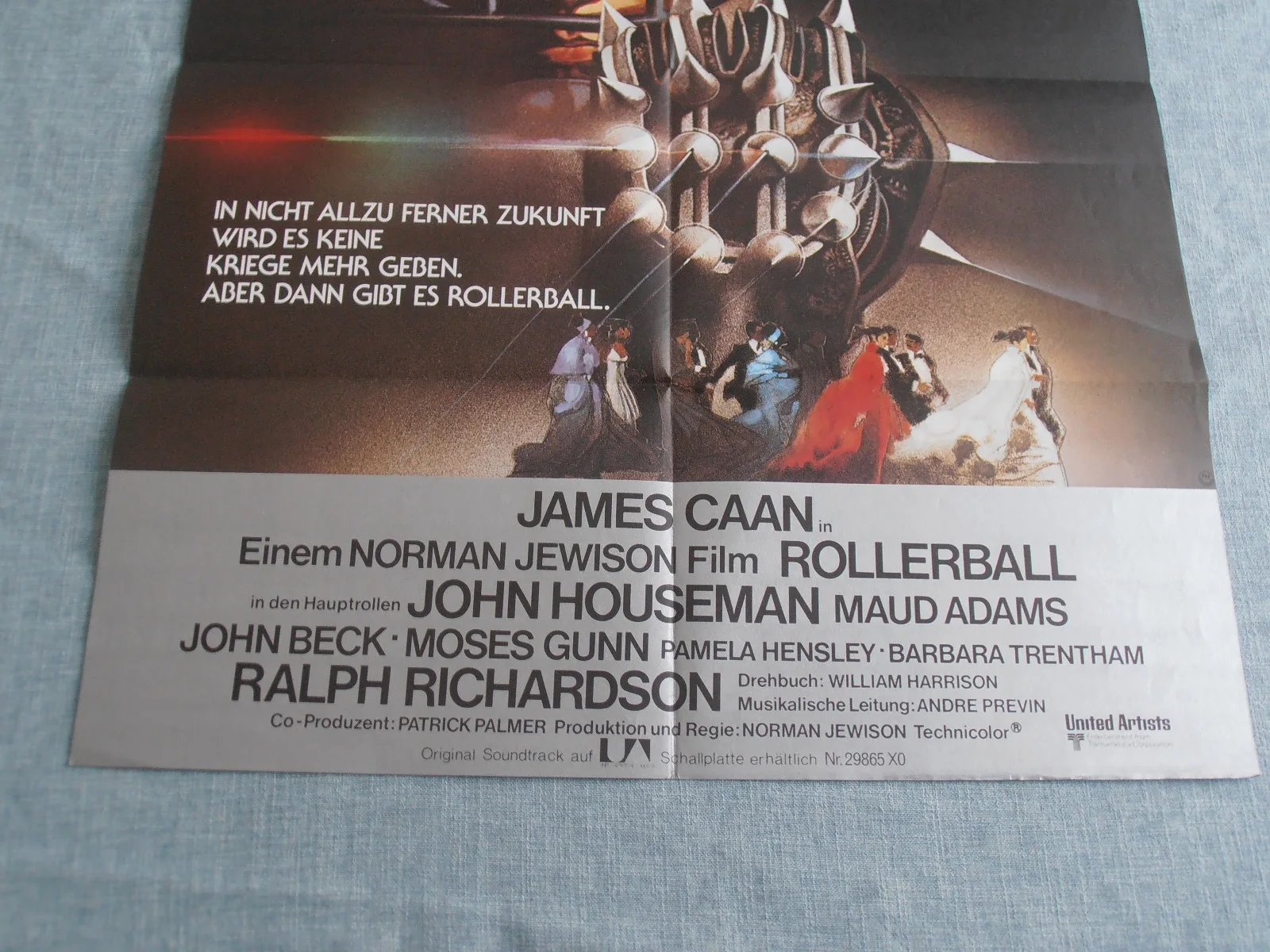 ROLLERBALL Original 1975 German A1 sheet poster - 23 1/2" x 33" JAMES CAAN, изображение 5